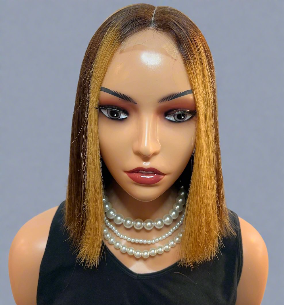 2*6 10" highlight SDD bob lace closure wig