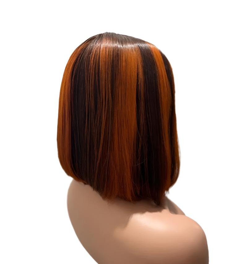 2*6 SDD orange highlight 10" bob wig