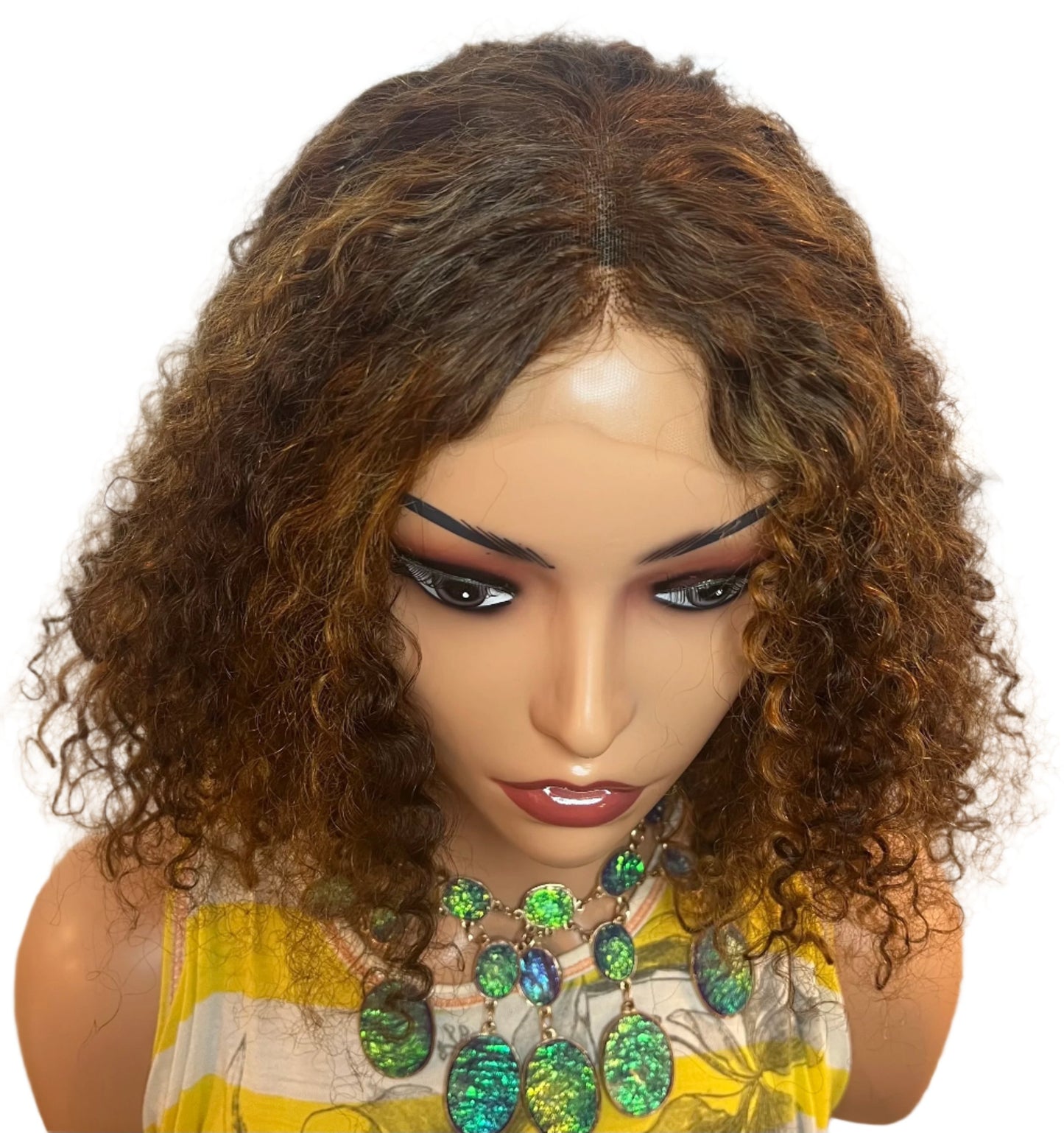 Pixie curly human hair wig